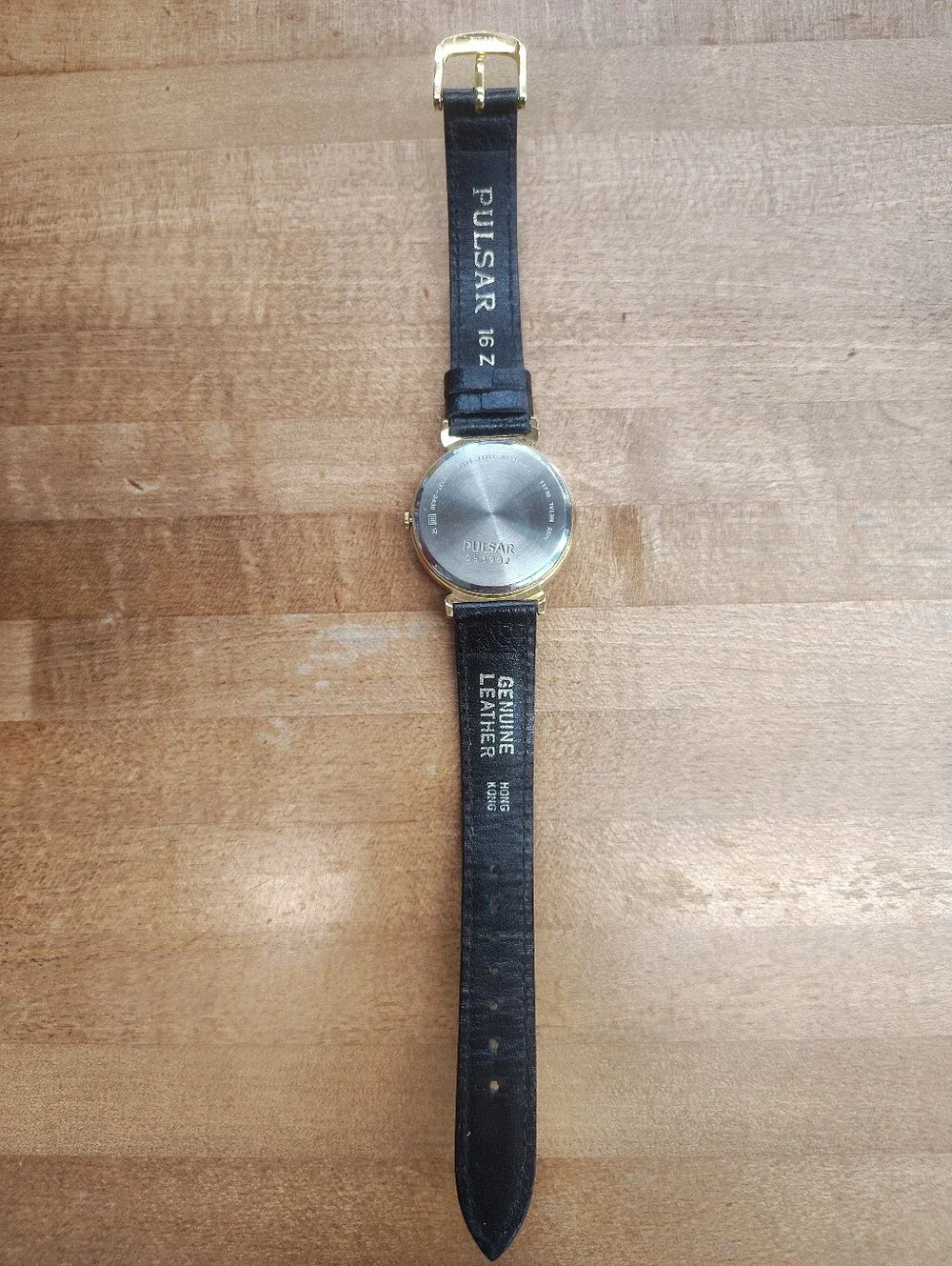 Pulsar Disney Mickey Mouse Wristwatch Black Dial/Band Gold Tone Case No Battery